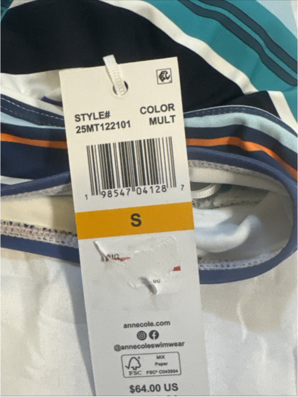 Anne Cole Marilyn Halter Top Women's Small - Picture 2 of 3